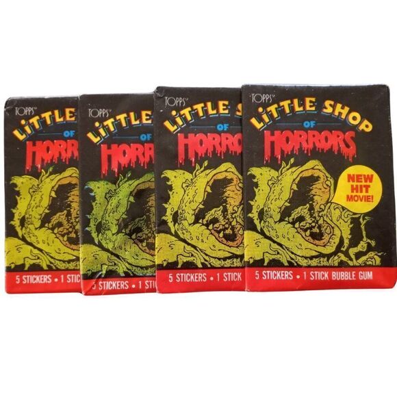 Little Shop Of Horrors 1986 Topps Sticker Wax Packs. Get 4 Packs !!! VINTAGE - Picture 5 of 7